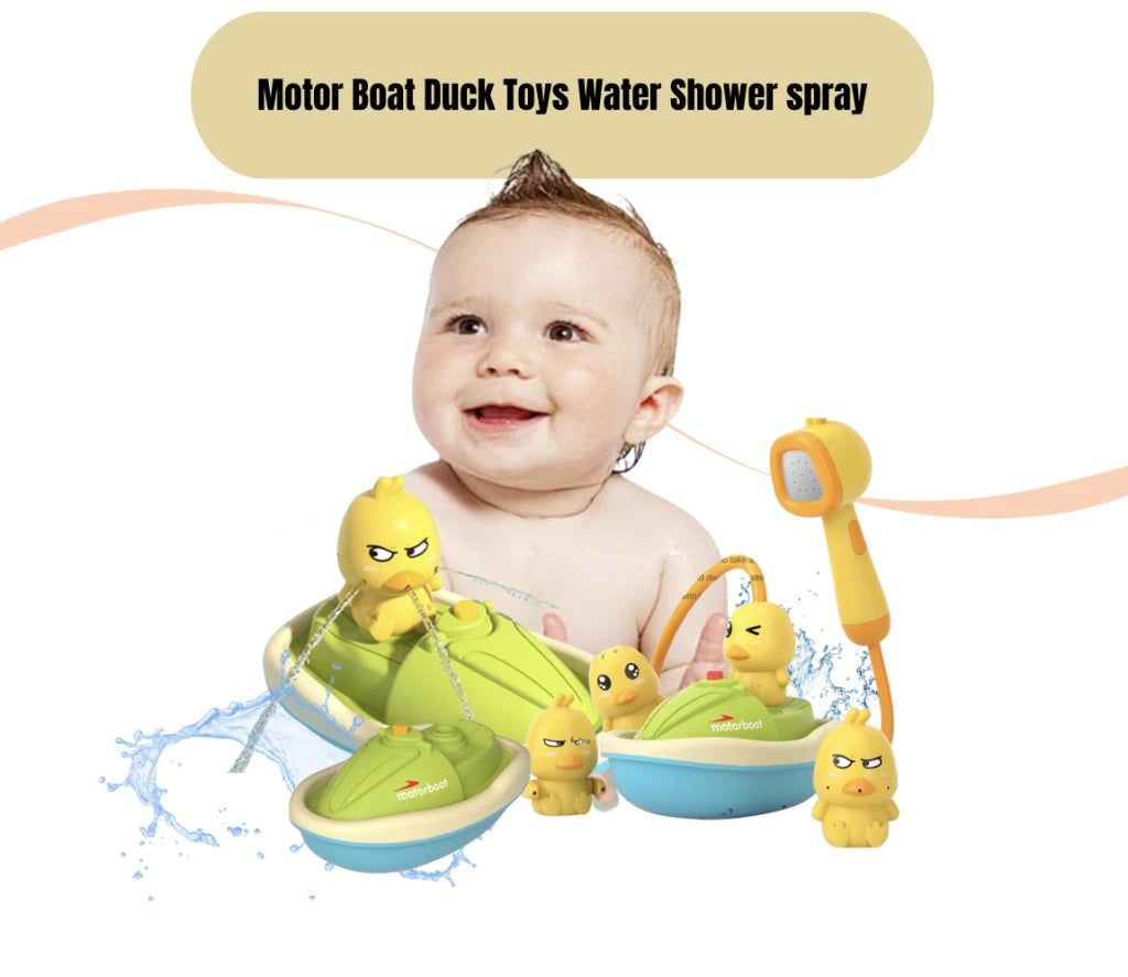 Motor Boat Duck Toys Water Shower spray