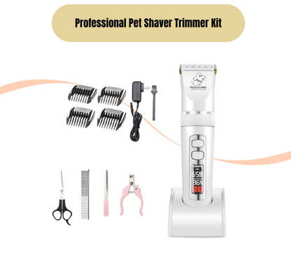 Professional Pet Shaver Trimmer Kit - Rechargeable - Baorun P9 P2